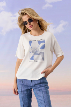 Джемпер Barbara Geratti С4958BG молочный/джинс - фото 1