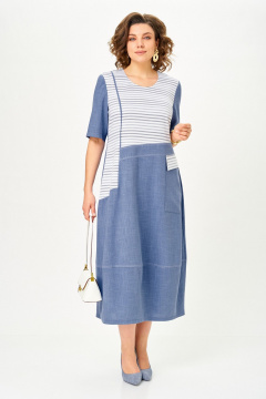 Платье Aira Style 24433 синий - фото 1