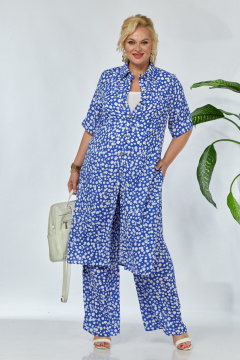 Блуза, брюки Anastasia м-1127 синий - фото 2