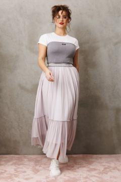 Юбка Anastasia м-1296 французкий-серый - фото 3