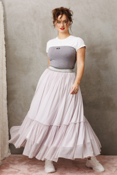 Юбка Anastasia м-1296 французкий-серый - фото 1