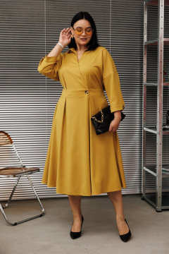 Платье Anastasia м-1229 горчица - фото 1