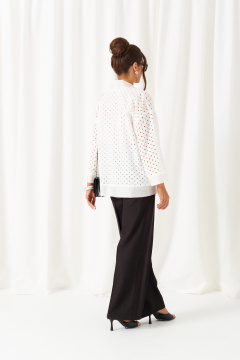 Брюки, жакет, топ Beautiful&Free 6469 бело-черный - фото 4