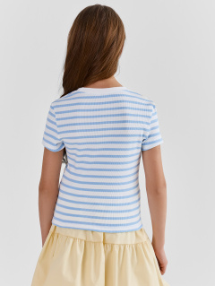 Футболка Mark Formelle 117912/25-41083П-1 голубая_полоска_на_белом - фото 3
