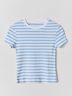 Футболка Mark Formelle 117912/25-41083П-1 голубая_полоска_на_белом - фото 2