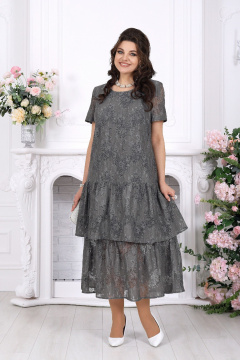 Платье Ninele 7537 серый - фото 5