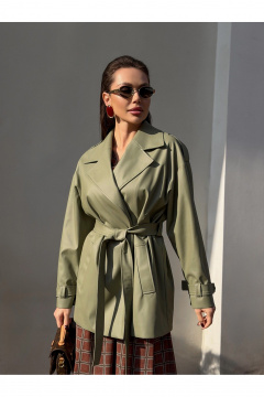 Тренч Legend Style G-015 оливковый - фото 5