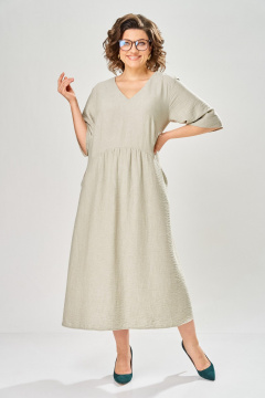 Платье Диомант 2182 бежевый - фото 1