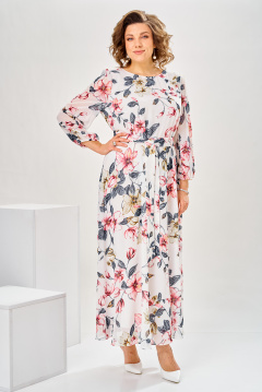 Платье Romanovich Style 1-2769 красные_цветы - фото 3