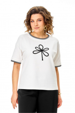 Джемпер Rumoda 2261_кр_молочный-черный - фото 3