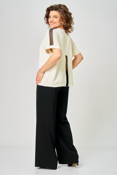 Блуза, брюки Rumoda 2275_кр_молочный-черный - фото 2