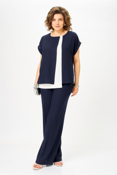 Блуза, брюки Орхидея 1676 синий - фото 5