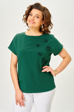 Джемпер Rumoda 2288 темно-зеленый - фото 2