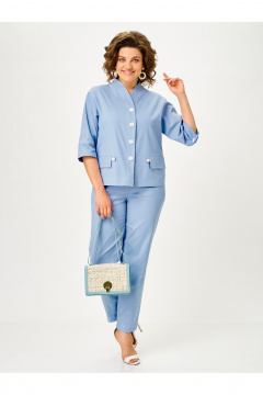 Брюки, жакет Vilena 1159 голубой - фото 5