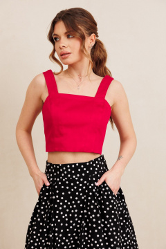 Топ, юбка AMORI 7101 красный-черный - фото 2