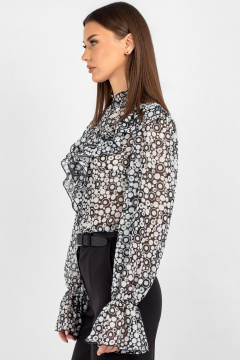 Блуза VIZAVI 744 черно-белый - фото 5