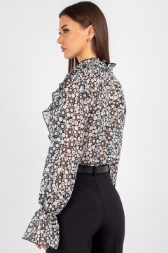 Блуза VIZAVI 744 черно-белый - фото 3