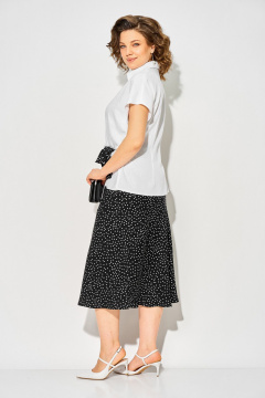 Блуза, юбка Liliana 1534 белый+черный - фото 3