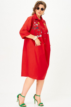Платье SOVA 11318 красный - фото 4