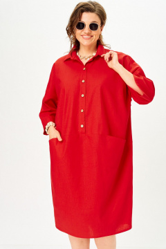 Платье SOVA 11329 красный - фото 5