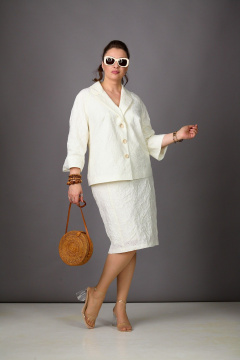 Жакет, юбка Rosheli 1181 молочный - фото 5