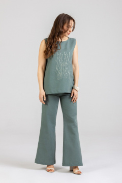 Блуза, брюки Mirolia 1297+1257 олива - фото 1