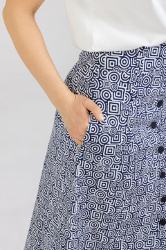 Юбка Mirolia 1301 синяя_графика - фото 4