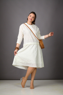 Платье Rosheli 1182 молочный - фото 2