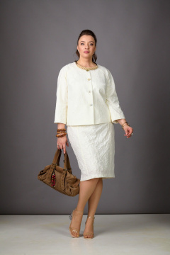 Жакет, юбка Rosheli 1188 молочный - фото 5