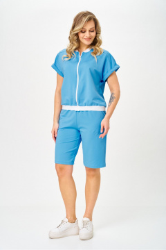Свитшот, шорты STEFANY 2079-1 голубой - фото 3