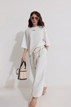 Брюки, свитшот ElPaiz 1342 молоко+кофе - фото 1