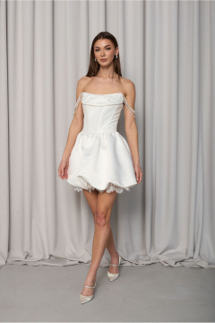 Платье Lady Line 4826 молочный - фото 2