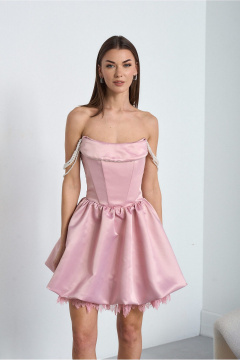 Платье Lady Line 4826 розовый - фото 5