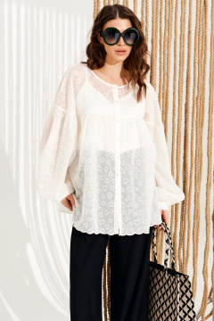 Блуза ELLETTO 13997 сливочный - фото 1