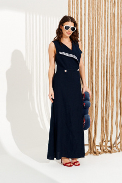 Платье ELLETTO 11126 темно-синий - фото 3