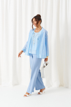 Брюки, жакет, топ Beautiful&Free 6469 голубой - фото 2