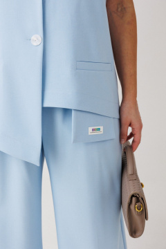 Блуза, брюки, жилет Mubliz 336 голубой - фото 4