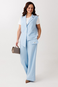 Блуза, брюки, жилет Mubliz 336 голубой - фото 2