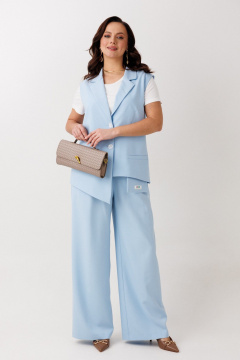 Блуза, брюки, жилет Mubliz 336 голубой - фото 1