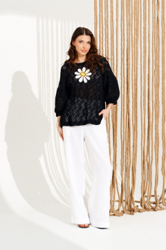 Джемпер ELLETTO 13010 черный - фото 1