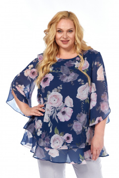 Блуза Элль-стиль 2213.6а Б_джинс - фото 1