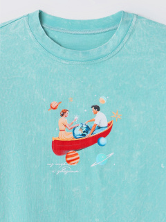 Футболка Mark Formelle 112862/25-ОБР41696П-0 ACID_WASH_на_пыльной_бирюзе_печать_009.2_Эйсид_2 - фото 3