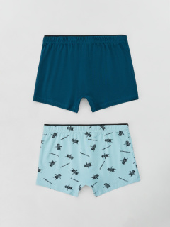 Трусы Mark Formelle 411134-2/25-5235П-5 изумруд_доберманы_на_серо_бирюзовом_3_сл_1тр_на_ЛВ - фото 2