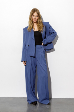 Брюки, жакет PiRS 6376 темно-голубая_полоска - фото 1