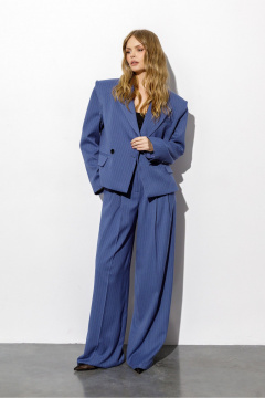 Брюки PiRS 6378 темно-голубая_полоска - фото 1