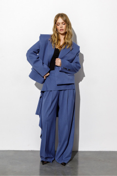 Брюки, баска, жакет PiRS 6429 темно-голубая_полоска - фото 5