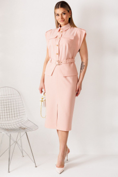 Жакет, юбка Мода Юрс 26-2976 пудра - фото 1