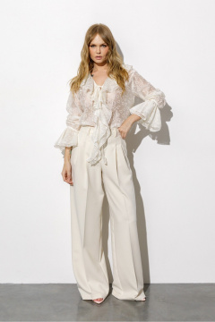 Блуза, брюки PiRS 6685 светло-бежевый+светло-бежевый - фото 1