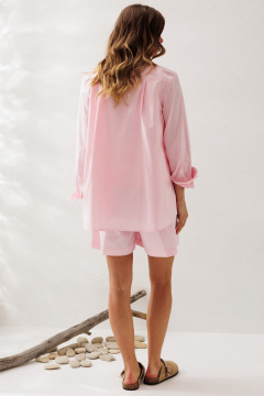 Блуза, майка, шорты Ларс Стиль 1221 розовый-молочный - фото 5