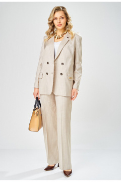 Брюки, жакет Твой имидж 2363 бежевый_в_полоску - фото 4